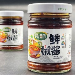 钦明360g花生芝麻酱2瓶+200g手工鲜椒酱2瓶